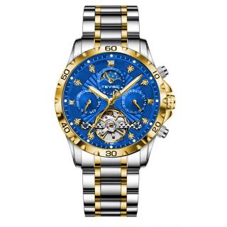 Ceas barbati Tevise Mecanic Automatic Business Analog Elegant Argintiu Albastru