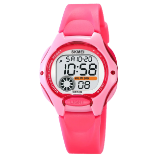 Ceas copii de mana Skmei Led Digital Sport Casual Cronometru Alarma Roz