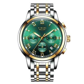 Ceas dama de mana Lige Top Brand Luxury Casual Elegant Fashion Analog Quartz Argintiu Verde