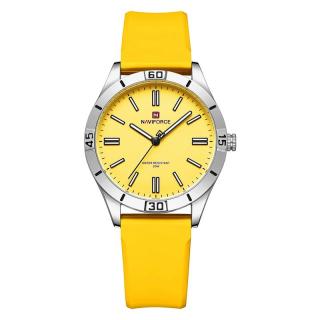 Ceas dama de mana Naviforce Sport Casual Analog Quartz Fashion Galben