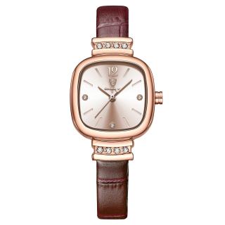 Ceas de dama Poedagar Fashion Casual Quartz Otel Piele Coffe