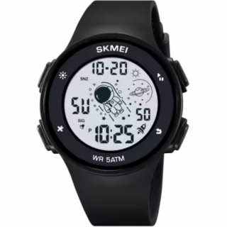 Ceas de mana barbatesc Skmei Sport Casual Digital Lumina de fundal Alarma Cronometru Negru