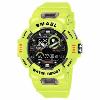 Ceas de mana barbatesc Smael Army Militar Sport Analog Quartz Digital Cronometru Verde