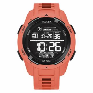 Ceas de mana barbatesc Smael Casual Stil Militar Army Sport Digital Fashion Cronograf Rosu