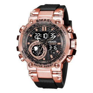 Ceas de mana barbatesc Smael Sport Digital Quartz Dual Time Analog Alarma Cronograf