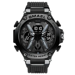 Ceas de mana barbatesc Smael Sport Dual Time Quartz Analog Digital Alarma Cronograf