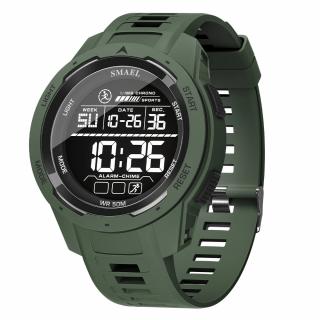 Ceas de mana barbatesc Smael Stil Militar Army Sport Fashion Digital Cronograf Verde