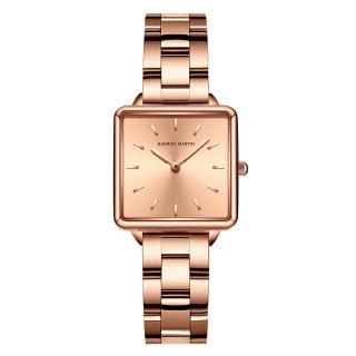 Ceas de mana dama Hannah Martin Quartz Analog Elegant Auriu Roze