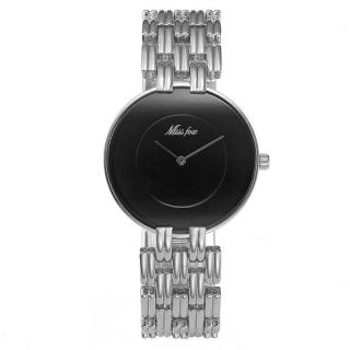 Ceas de mana dama Miss Fox Casual Quartz Fashion Elegant Argintiu Negru