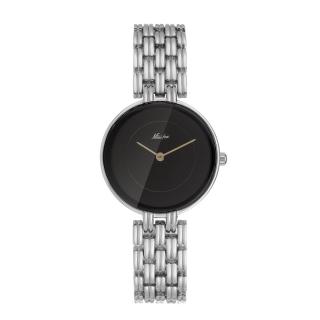 Ceas de mana dama Miss Fox Quartz Elegant Casual Fashion Analog Argintiu Negru