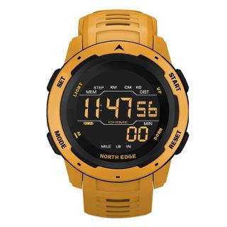 Ceas smartwatch NORTH EDGE Mars Galben Pedometru Alarma Monitorizare activitate fizica