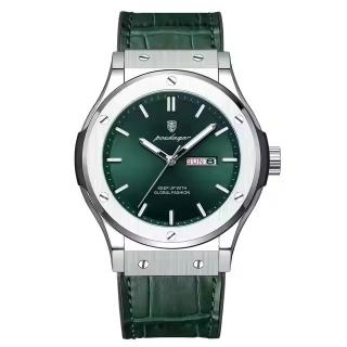 Poedagar Ceas barbatesc de mana Casual Business Analog Quartz Verde