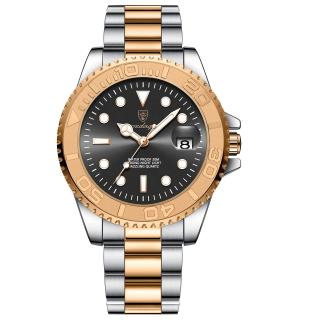 Poedagar Ceas barbatesc Quartz Analog Casual Indici luminosi Argintiu Negru