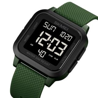 Skmei Ceas digital barbatesc Led Verde Cronometru