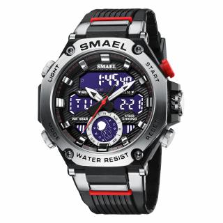 Smael Ceas sport barbatesc  Alarma Data Digital Quartz Negru-Argintiu