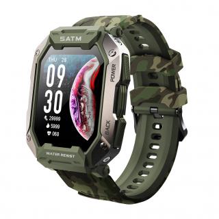 Smartwatch Tio Fitness Tracker Stil Militar Rezistenta la apa IP68 Inot Bataile inimii Monitorizeaza Oxigen din sange 24 Sporturi