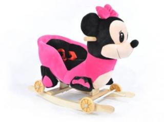 Balansoar muzical din plus Minnie Mouse Roz 2 in 1