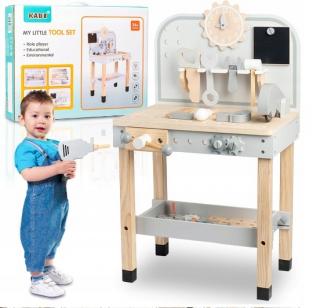 Banc de Lucru din Lemn pentru Copii - Jucarie Educativa Montessori cu Trusa de Scule