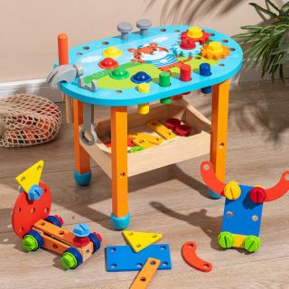 Banc de Scule din Lemn Tigru - Jucarie Educativa Montessori