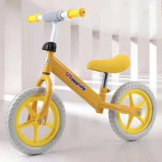 Bicicleta de Echilibru Fara Pedale Galben ,       12 Inch Ghidon Sa Reglabila Roti Eva