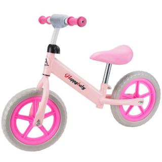 Bicicleta de Echilibru Fara Pedale Roz ,       12 Inch Ghidon Sa Reglabila Roti Eva