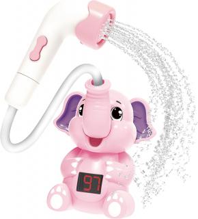 Cap de Dus pentru Baie Elefant Roz cu Termometru Digital si Pulverizator de Apa