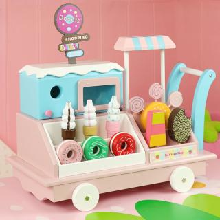 Carucior Inghetata si Gogosi de Lemn - Stand de lemn Ice cream - Donut