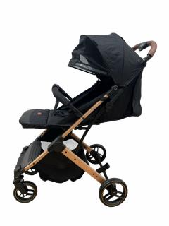 Carucior Sport Compact si Pliabil Tip Troller, cu pliere pentru avion, Negru