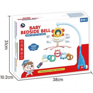Carusel Patut Bebe Bell cu Proiector, Sunete si Telecomanda