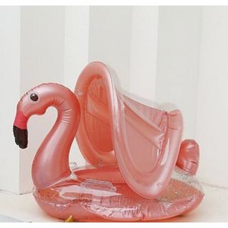 Colac Gonflabil roz sub forma de Flamingo