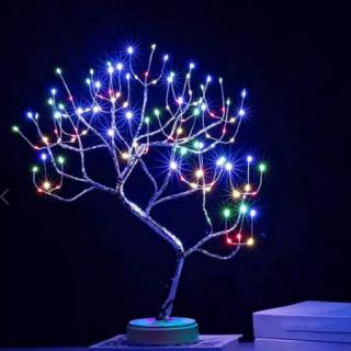 Copacel cu 108 LED-uri Multicolor, USB si Baterii ,       Decor Festiv de Craciun