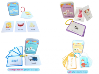 Flash Card Montessori - Carduri de Memorie Cognitiva in Limba Engleza pentru Copii