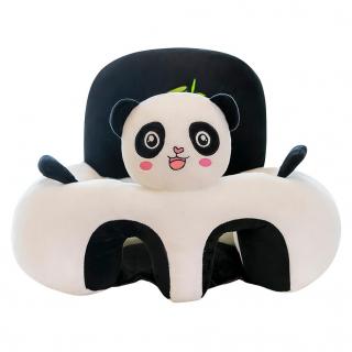Fotoliu de Plus Bebe Sit Up cu spatar si manere Panda