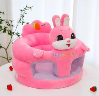 Fotoliu din Plus Bebe Sit Up Happy Day Iepuras Roz