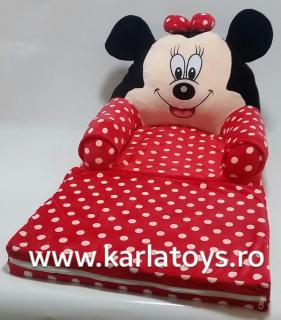 Fotoliu Extensibil Plus cu Buline Minne Mouse - Mickey Mouse 80 cm