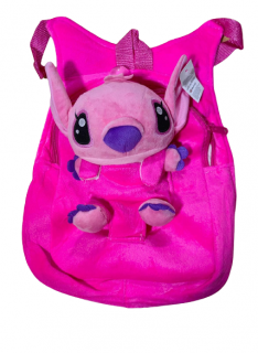 Ghiozdan de Gradinita Rucsac din Plus 3D Stitch cu jucarie detasabila