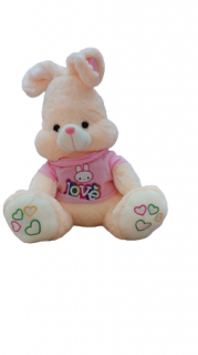 Iepuras de plus Jumbo cu Inima Love 130 cm