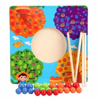 Joc de Lemn Montessori Sortator culori Pomul Fructifer