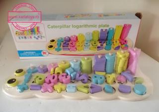 Joc din lemn Montessori Mathe Puzzle numere mari