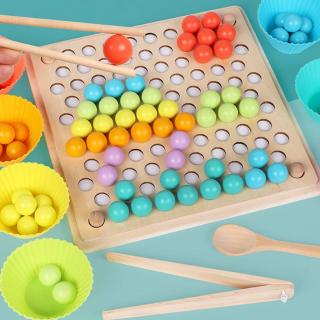 Joc din Lemn Montessori Sortator Culori - Educttie Timpurie pentru Dezvoltaressi Abilitati Motrice Fine