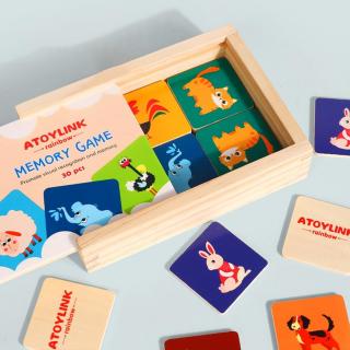 Joc Montessori din Lemn ,       Potrivire a Animalelor  Invatare Interactiva