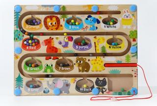 Joc Montessori Magnetic ,       Potrivire Culori  Numere