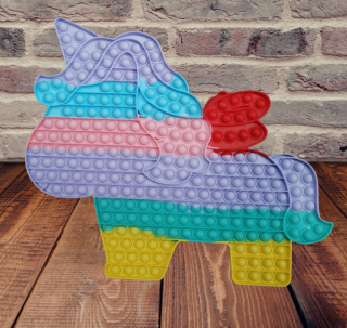 Joc Pop It Jumbo Unicorn din silicon 45 cm