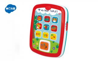 Jucarie  Bebe interactiva cu Lumini si sunete Prima mea Tableta Hola toys