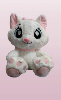 Jucarie de Plus Aristocats Marie Pisicuta ,       25 cm, Fundita Roz