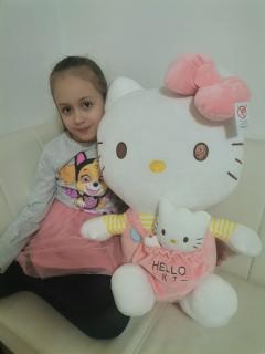 Jucarie de Plus Hello Kitty cu mini Kitty 60 cm