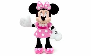 Jucarie de Plus Minnie Mouse Catifelata Rochita Roz