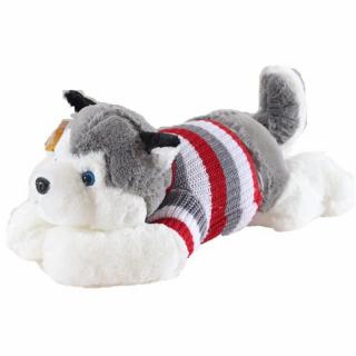 Jucarie de Plus Perna lunga Catelul Husky cu Tricou - 100 cm