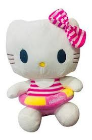 Jucarie din Plus Hello Kitty Marinar 45 cm Roz