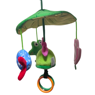 Jucarie interactiva agatatoare pentru bebelusi umbreluta verde